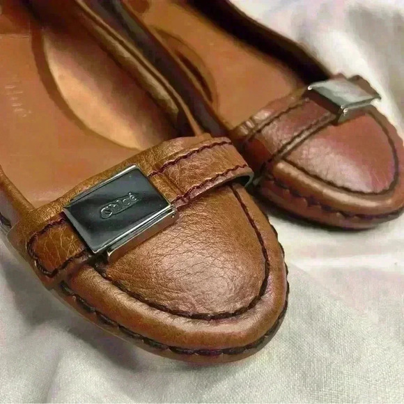 CHLOE Authentic Vintage Brown Paddington Leather Ballet Flats Size 36/6 US - Picture 7 of 8